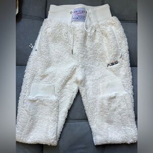 Adam Selman Sport Boucle High-Rise Sweatpant